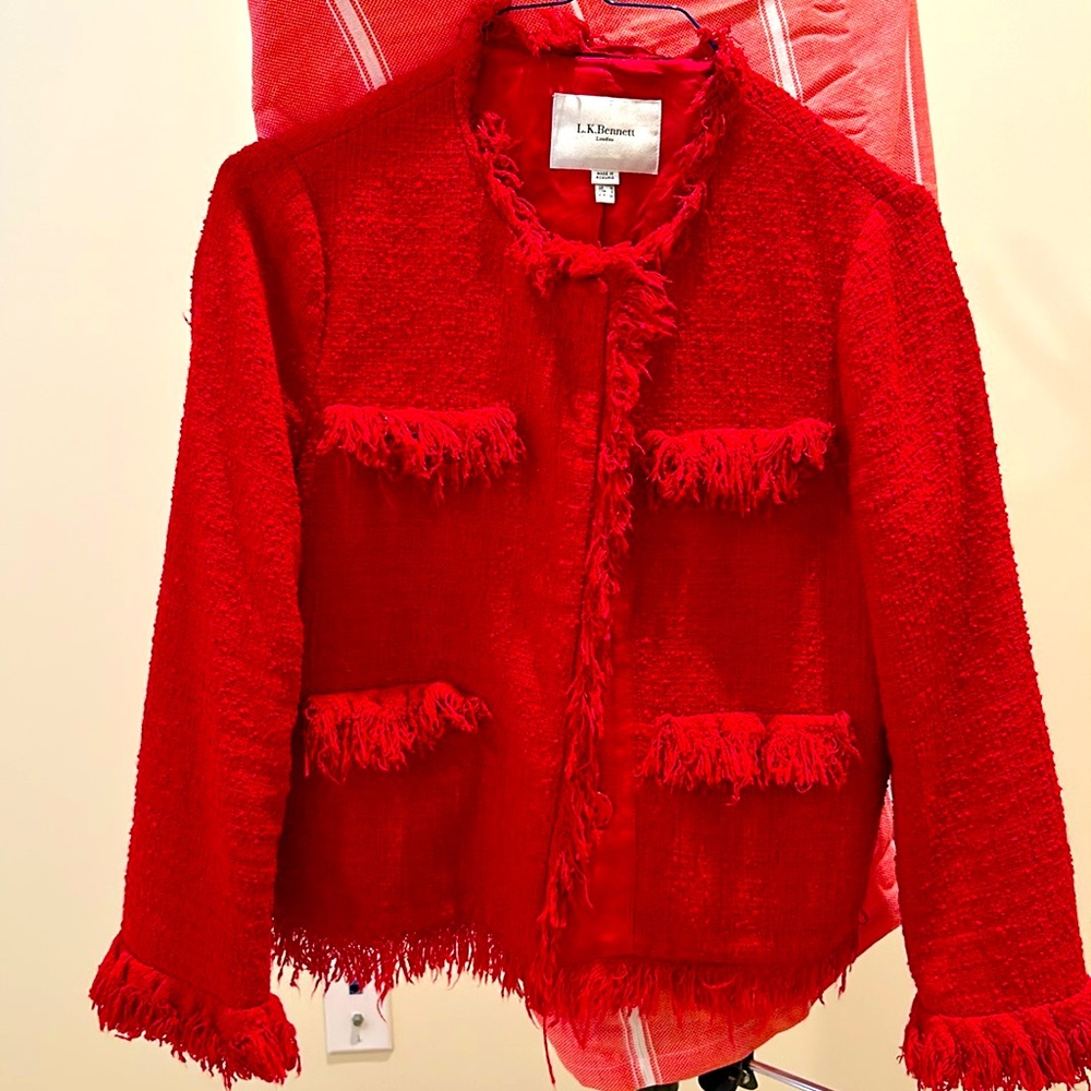 LK Bennett, London red jacket